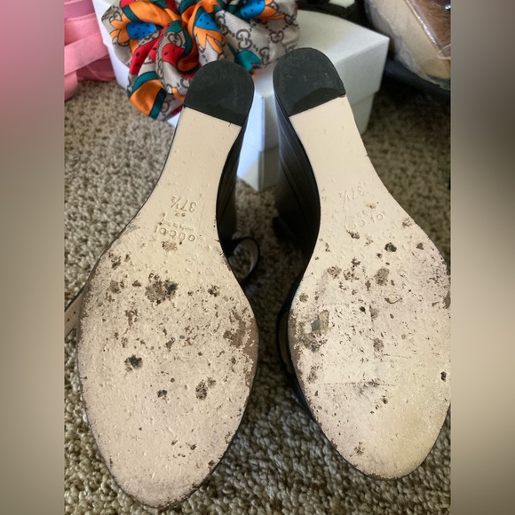 Gucci Kingsnake High Platform Heels Black sz 37.5 - Picture 10 of 10